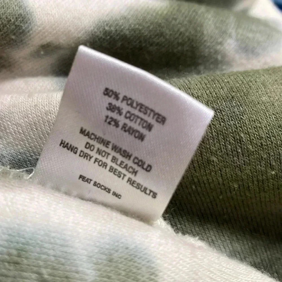 Feat Clothing Crewneck TIe-Dye Green Cream Size 1 Large - Picture 6 of 8